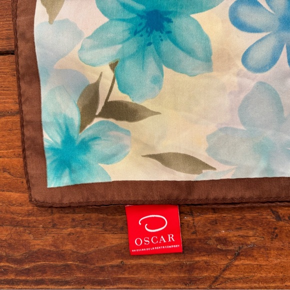 Oscar De La Renta Silk Floral Scarf - Picture 6 of 6